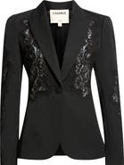 L'AGENCE Clementine Lace Detail Jacket
