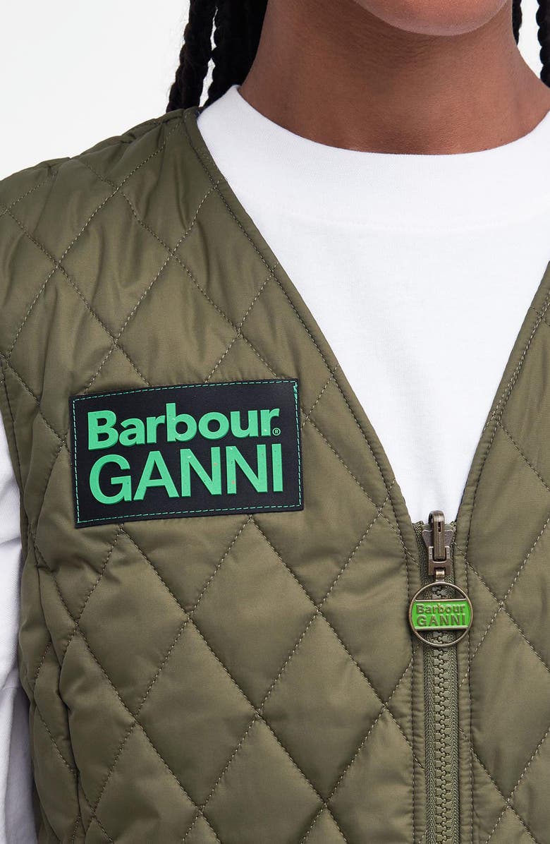 BARBOUR X GANNI Betty Reversible Quilted Vest, Alternate, color, 