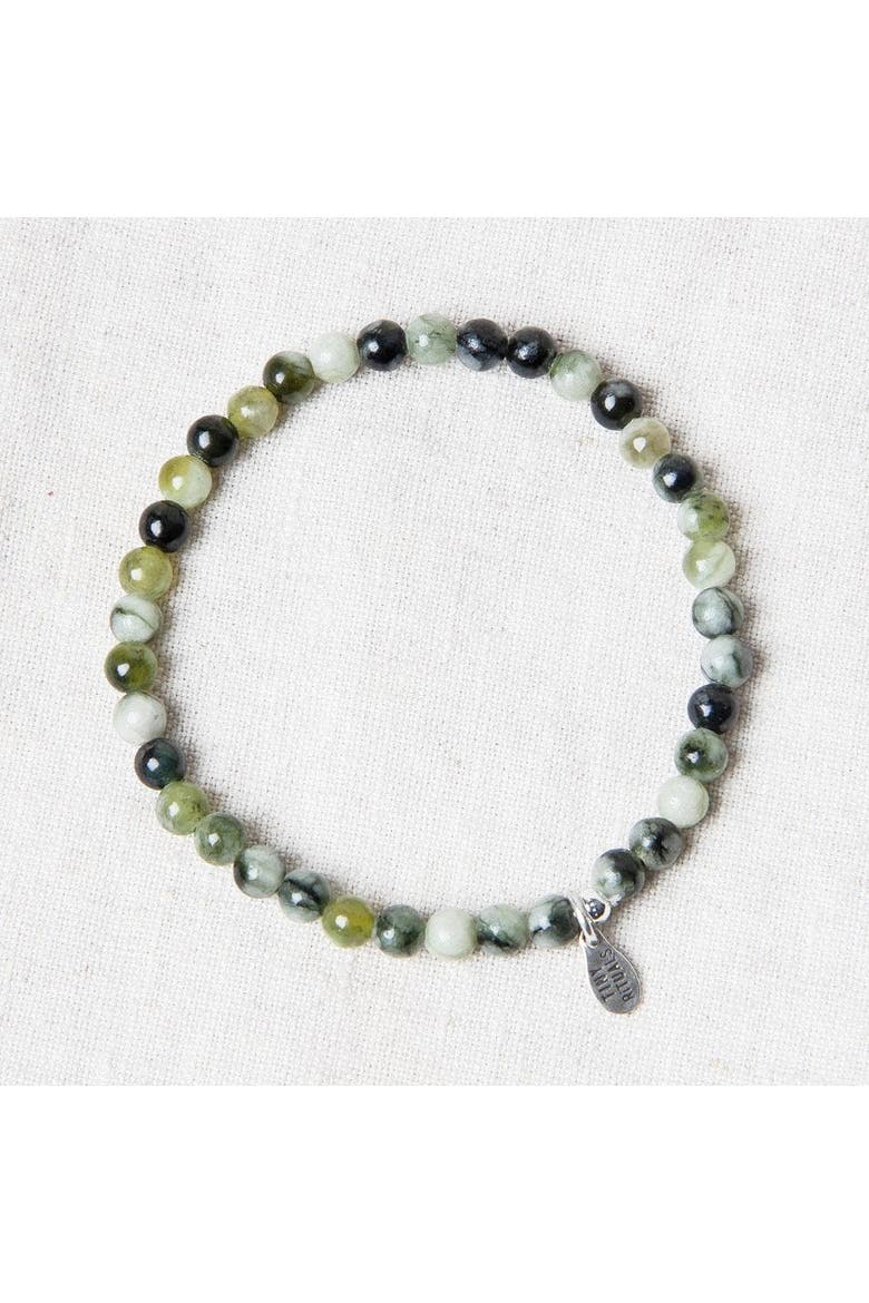 Natural Vine Flower Xiuyu Jade Energy Bracelet, Alternate, color, Earthy Green