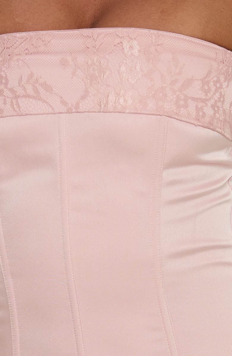 Princess Polly Sura Strapless Lace Detail Maxi Dress, Alternate, color, Pink