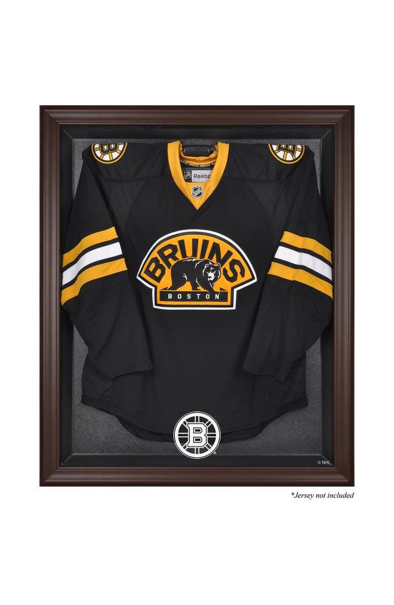 FANATICS AUTHENTIC Boston Bruins Brown Framed Logo Jersey Display Case, Main, color,
