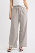 ROWING BLAZERS Houndstooth Pull On Wide Leg Pants