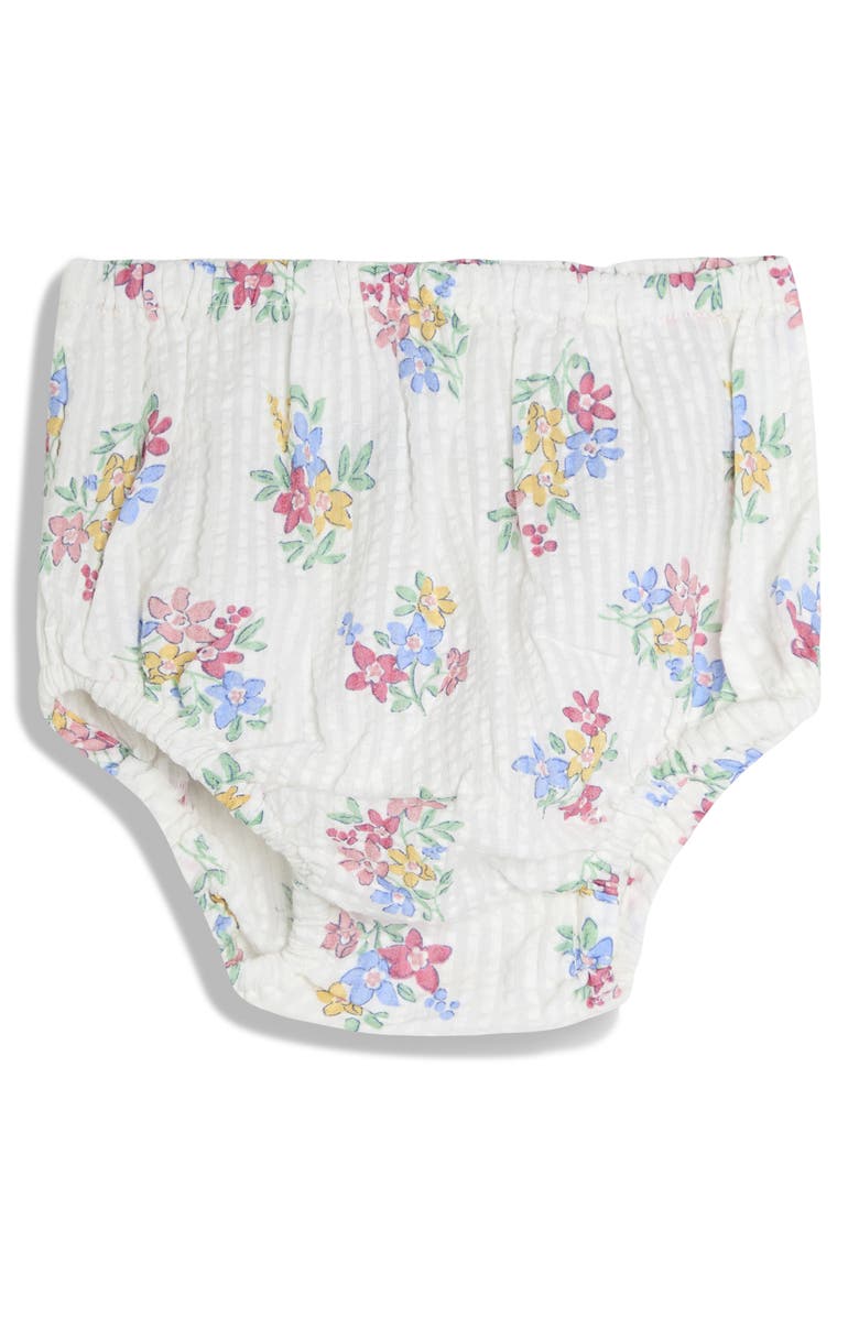 JOJO MAMAN BEBE Floral Cotton Wrap Dress & Bloomers, Alternate, color, White