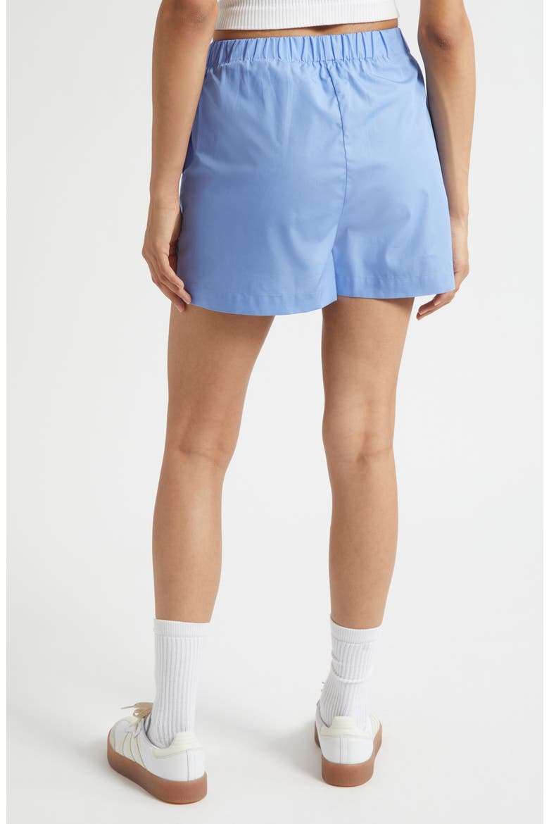 Crown Tennis Embroidered Poplin Shorts, Alternate, color, FLAX BLUE