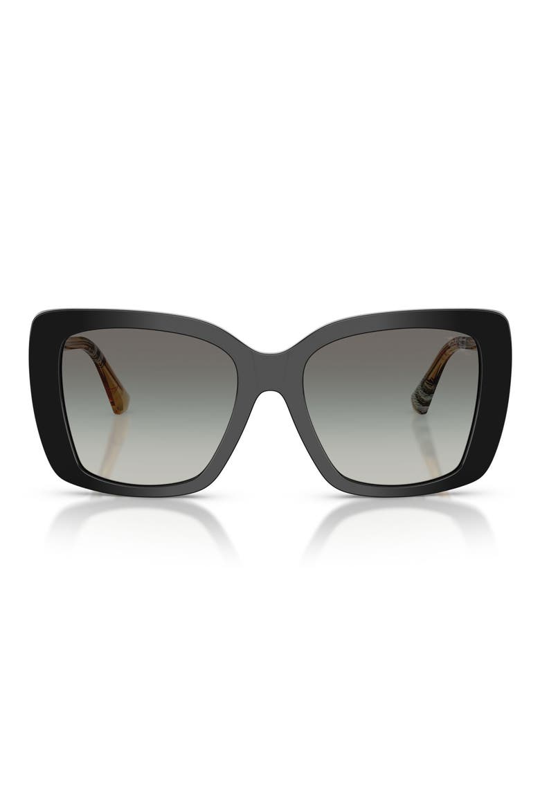 54mm Square Sunglasses, Main, color, BLACK / GREY GRADIENT