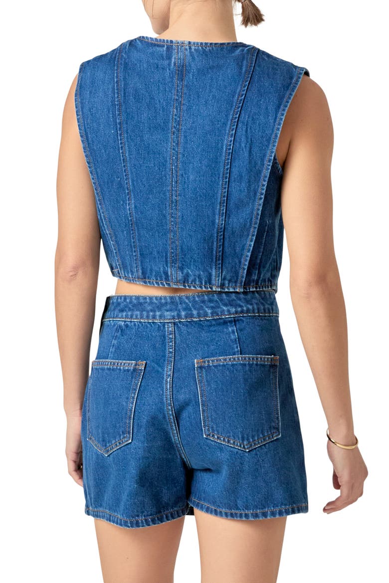 Denim Vest, Alternate, color, DARK DENIM