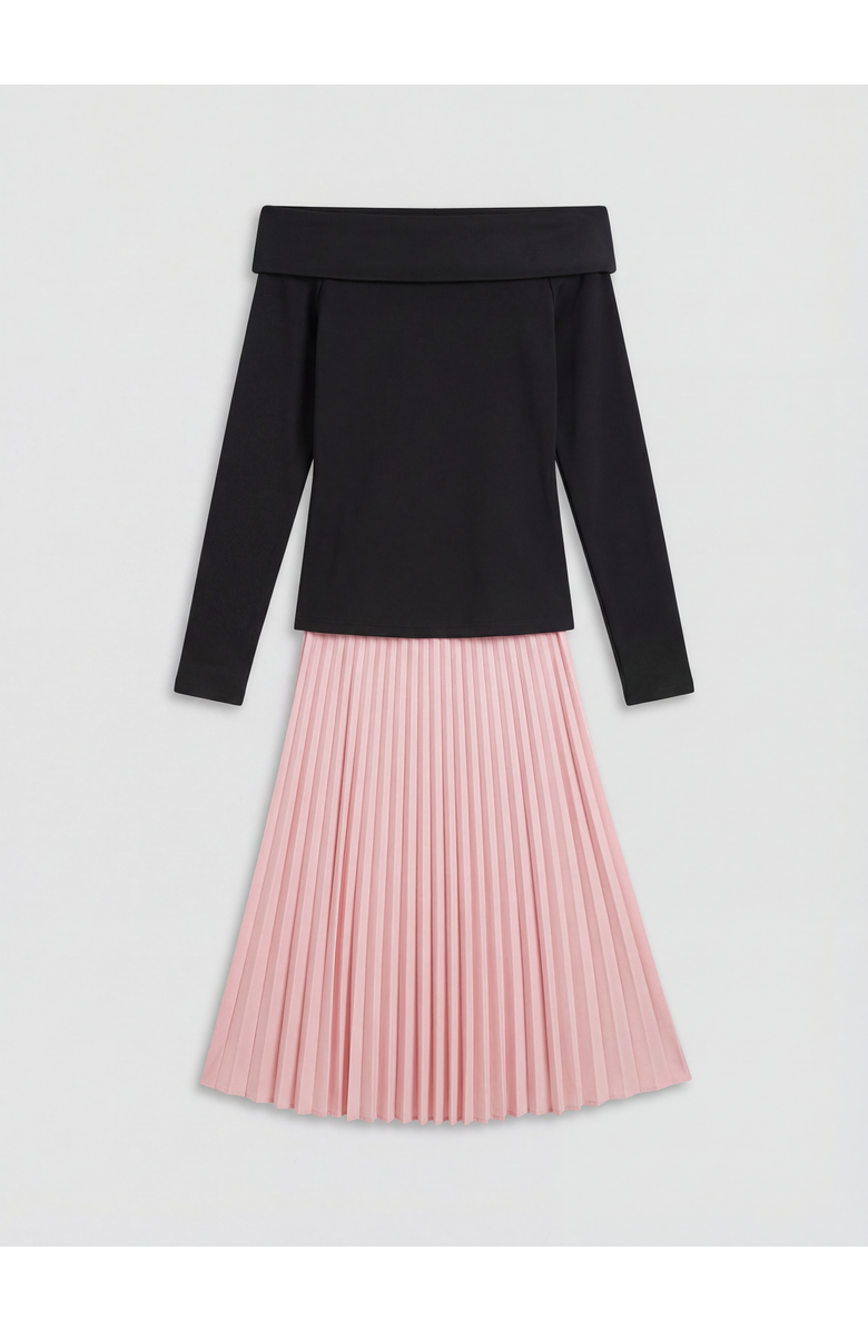 Coast Pleated Georgette Midi Skirt, Alternate, color, Light Pink