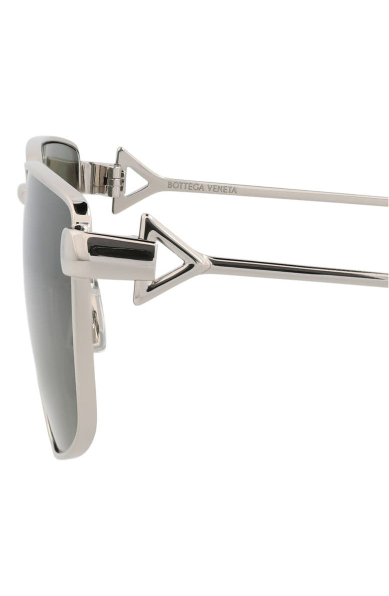 Bottega Veneta Sunglasses, Alternate, color, Silver Silver Green