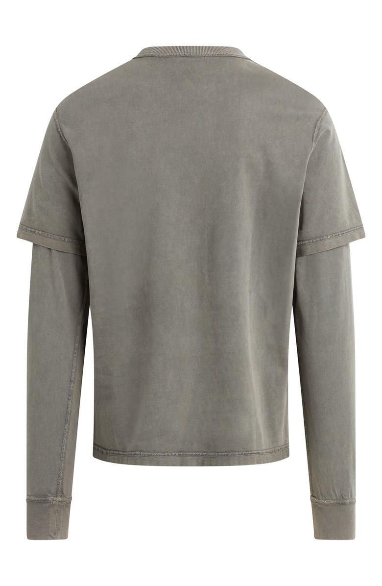 Hudson Jeans Hybrid Layered Cotton T-Shirt, Alternate, color, Stone Grey