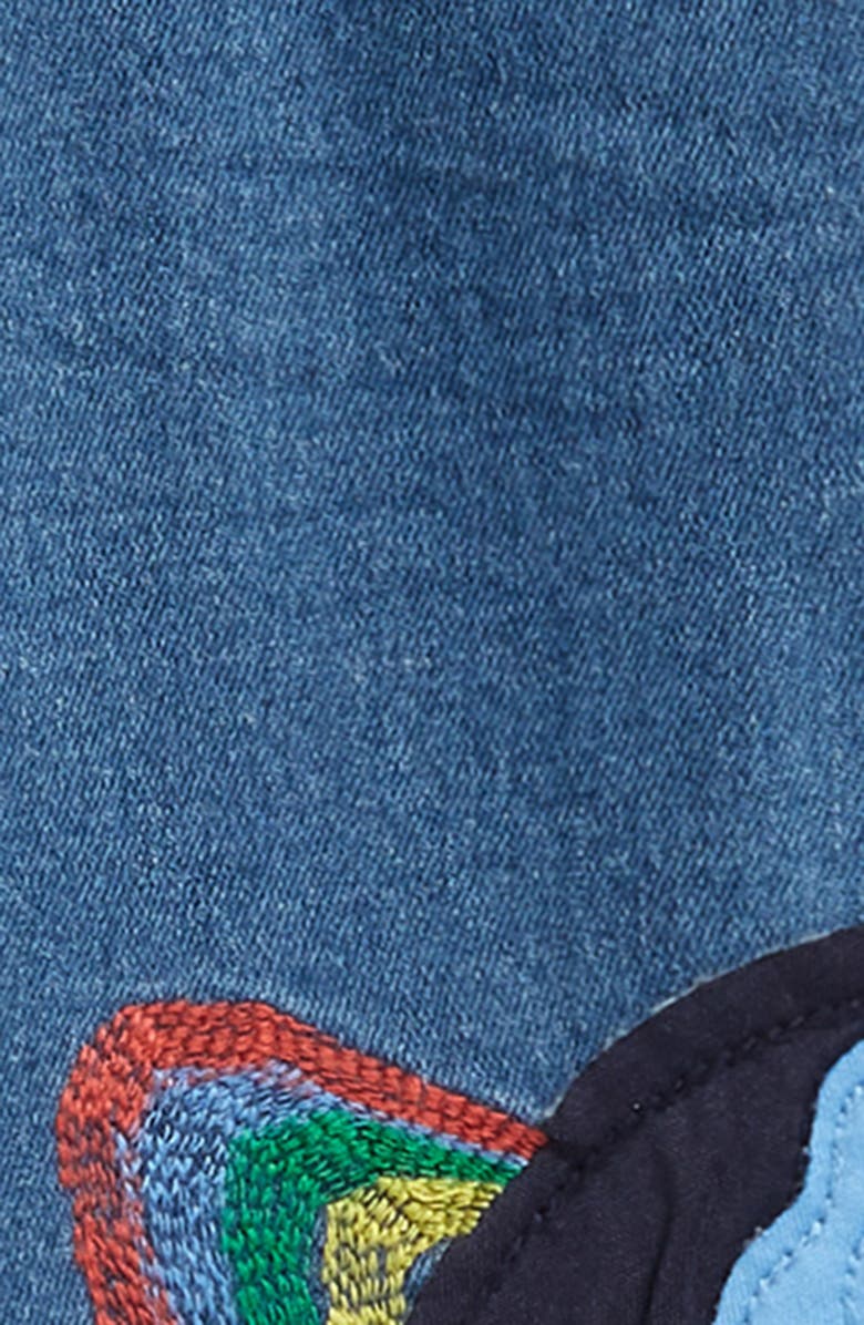 Mini Boden Kids' Appliqué Pull-On Denim Pants, Alternate, color, 