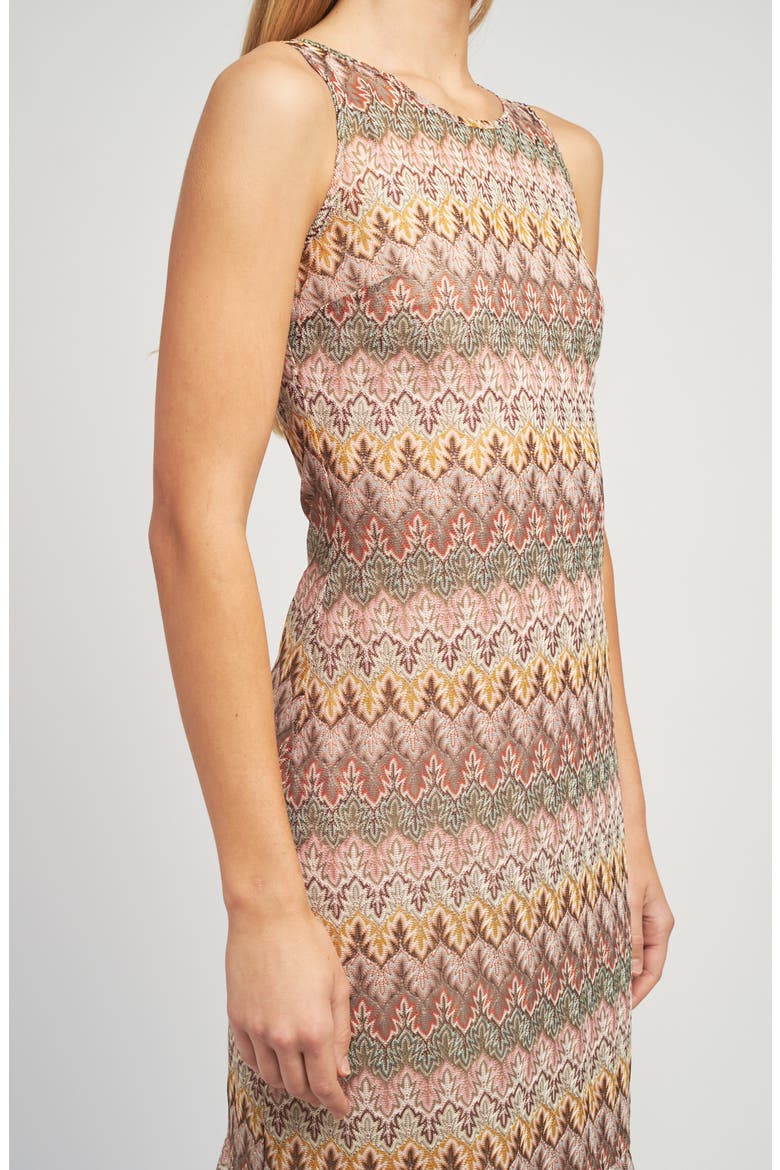Joanne Chevron Sleeveless Maxi Dress, Alternate, color, SAGE MULTI