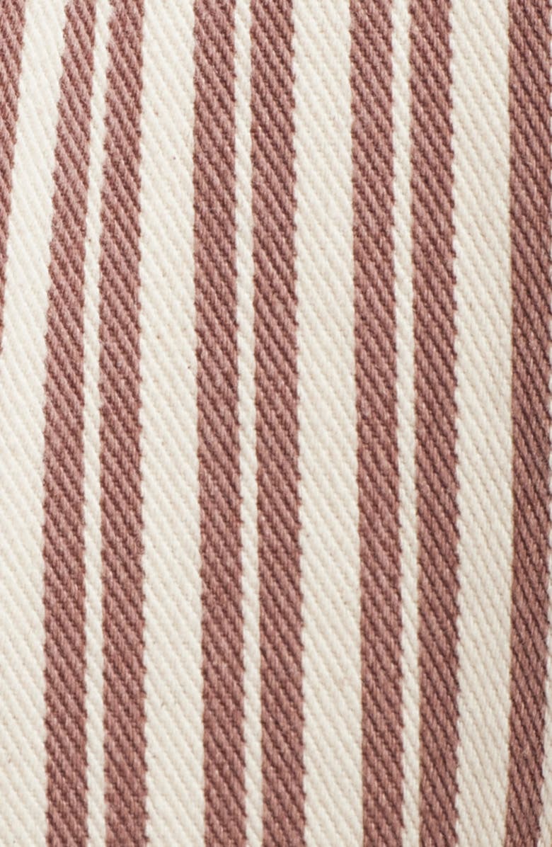 Topshop Stripe Mid Rise Column Jeans, Alternate, color, Burgundy Multi