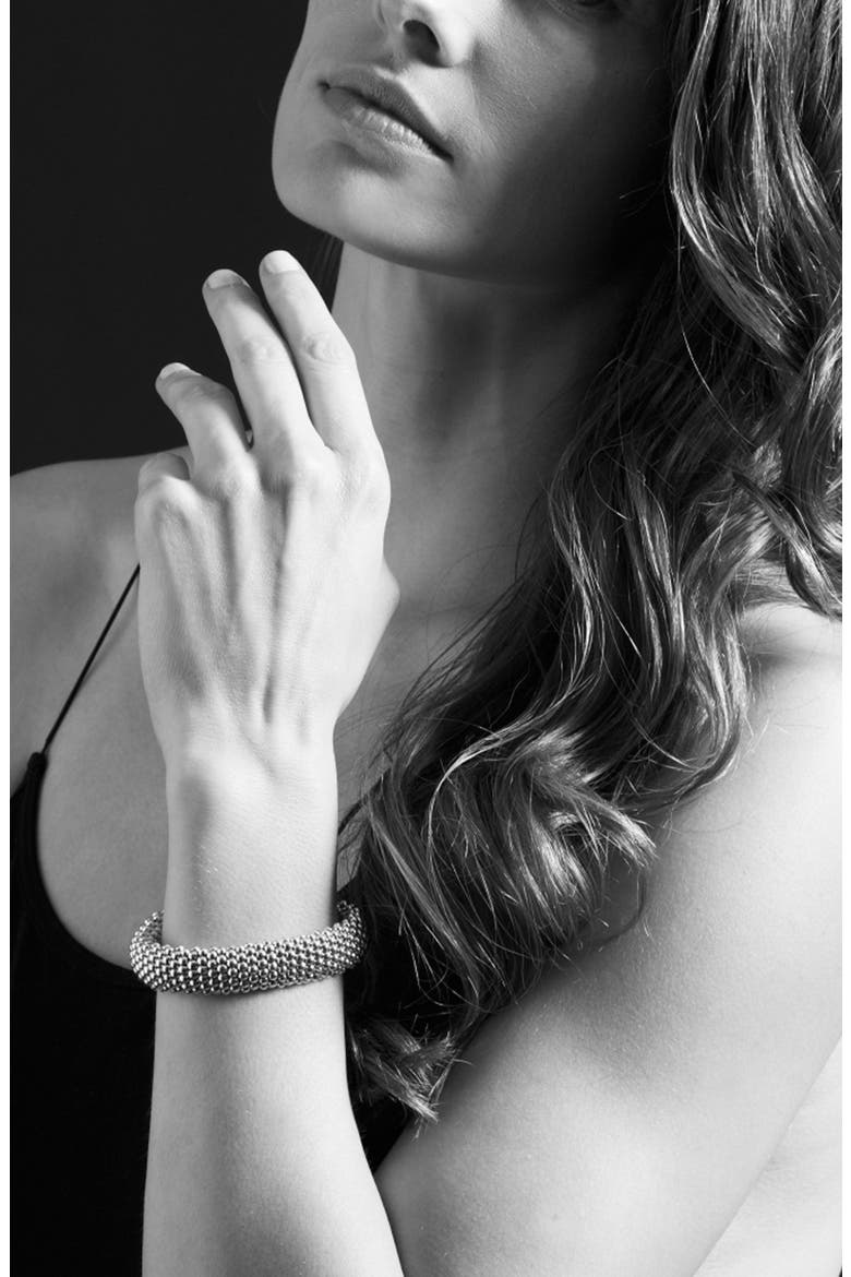 Signature Caviar Wide Rope Bracelet, Alternate, color, SILVER/ GOLD