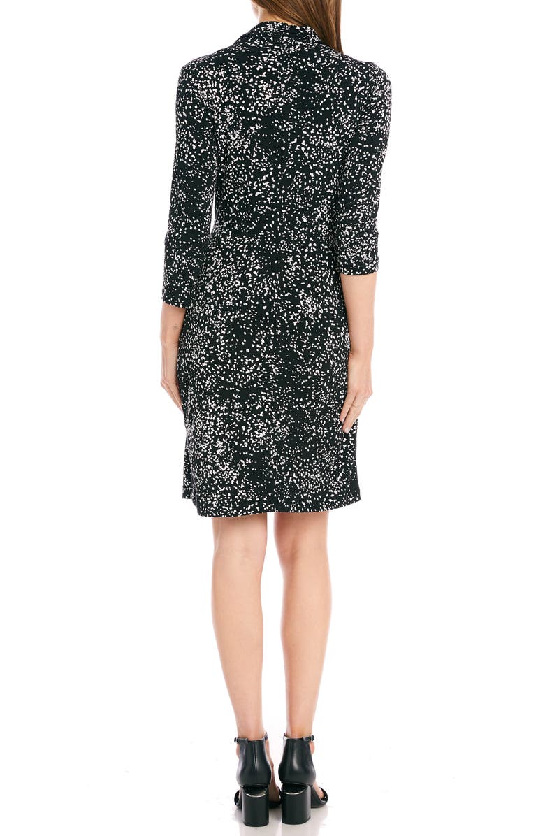 Karen Kane Cascade Dot Print Faux Wrap Dress, Alternate, color,