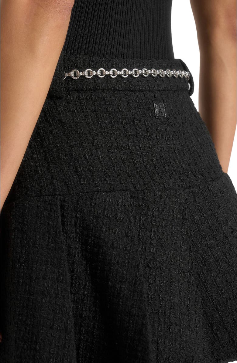 Manière De Voir Edith Tweed Pleated Skort With Chain, Alternate, color, Black