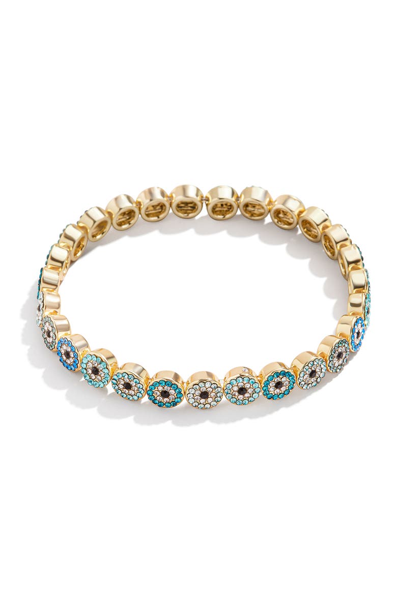 Kaya Evil Eye Beaded Bracelet, Main, color, BLUE
