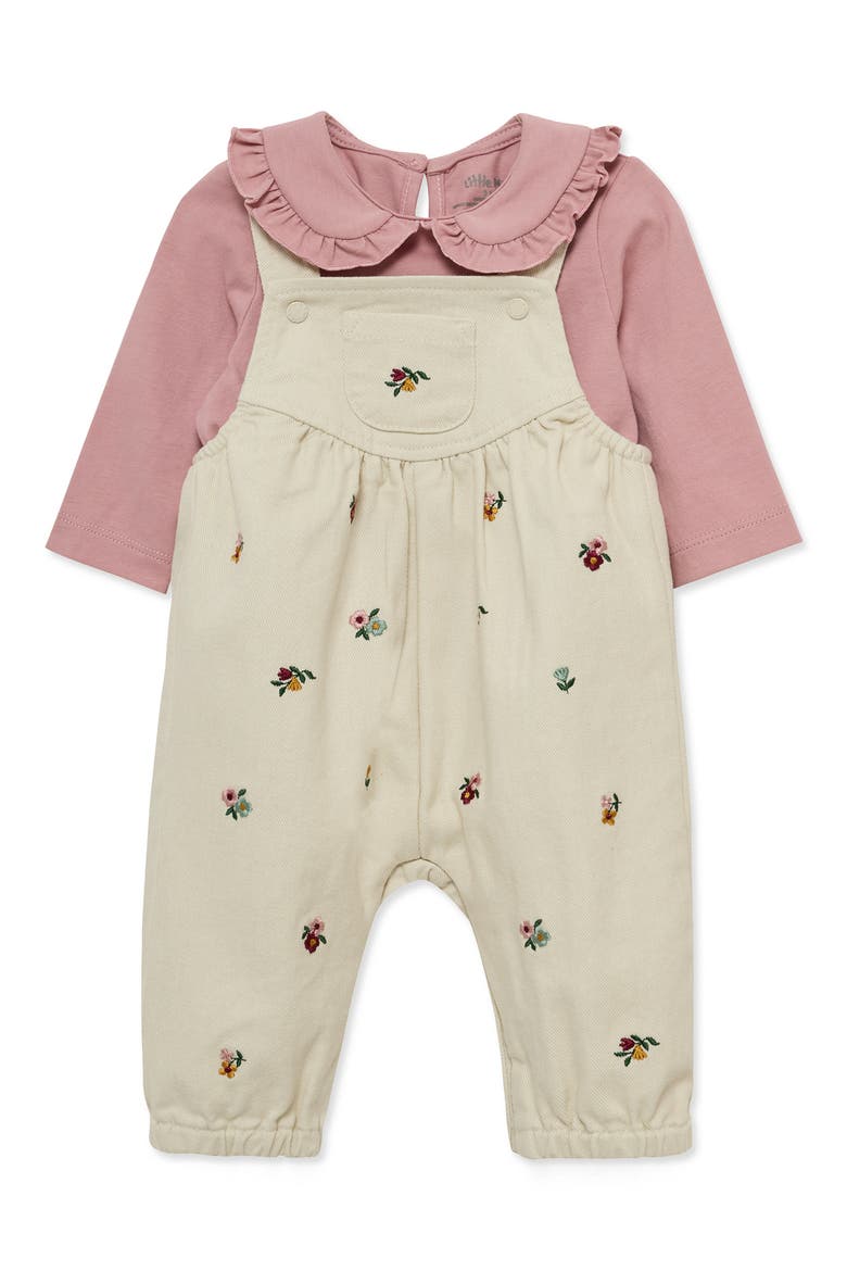 Kids' Posies Overall Set, Alternate, color, TAN