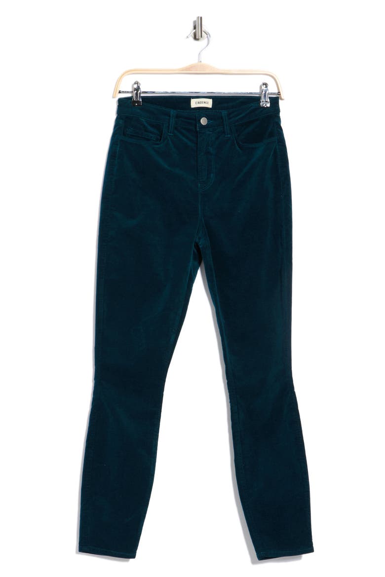 Monique Ultrahigh Waist Skinny Jeans, Alternate, color, RICH TEAL
