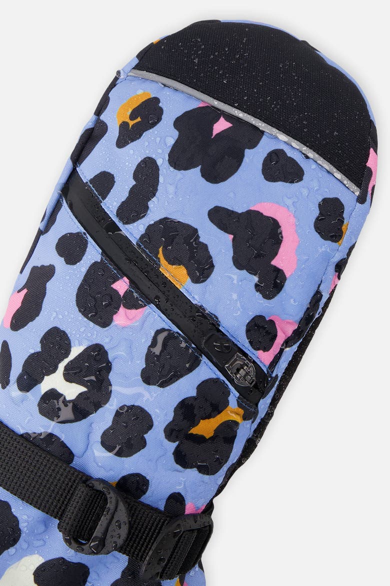 Leopard Teknik Waterproof Cordura Reinforced Winter Mittens, Alternate, color, Blue Leopard Print