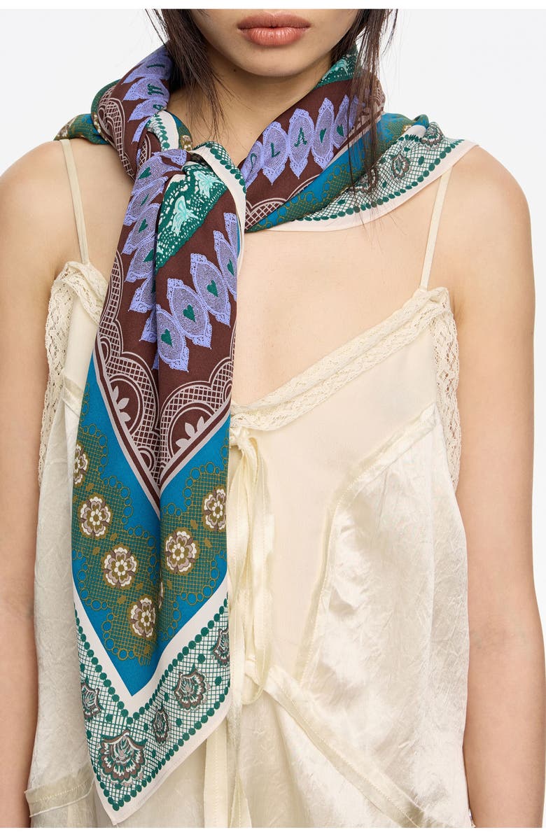 Bimba y Lola Concentric Borders Lace Scarf, Alternate, color, 