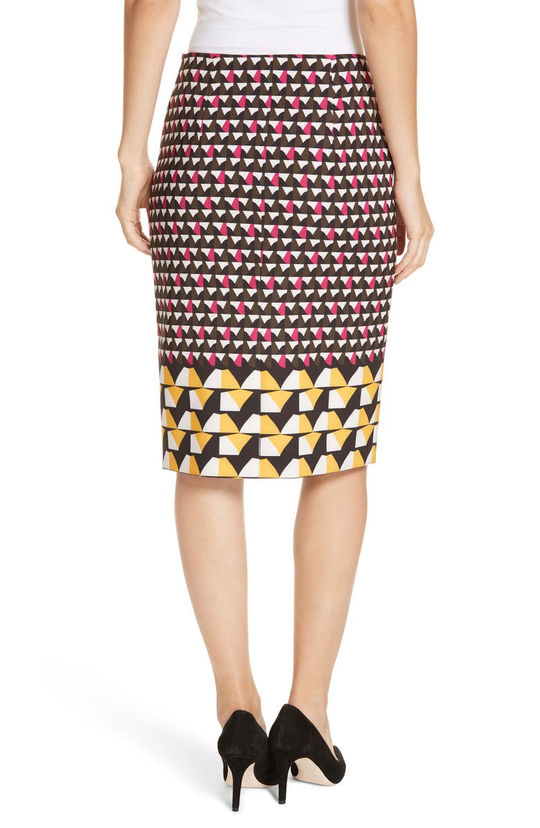 BOSS Vareika Anthracite Mélange Pencil Skirt, Alternate, color,