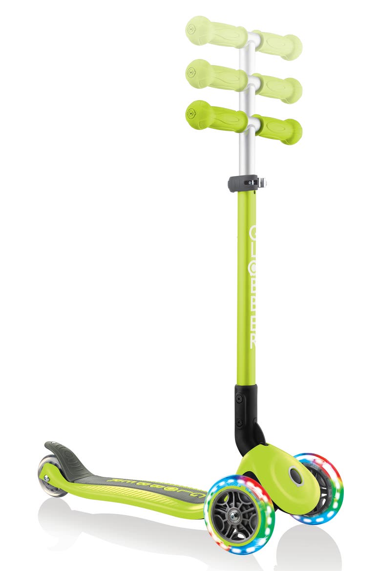 Primo Light-Up Wheels Foldable Scooter, Alternate, color, LIME GREEN