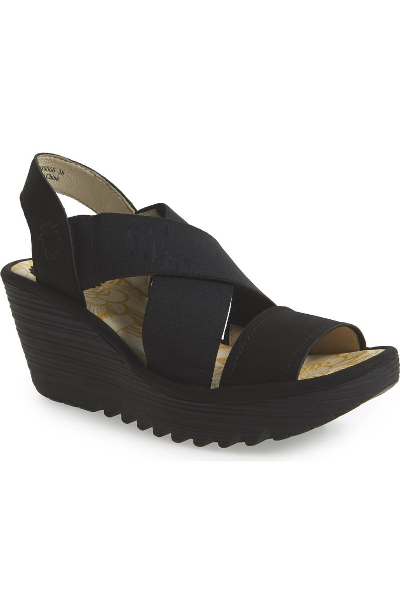 Fly London Yaji Cross Wedge Sandal, Main, color,