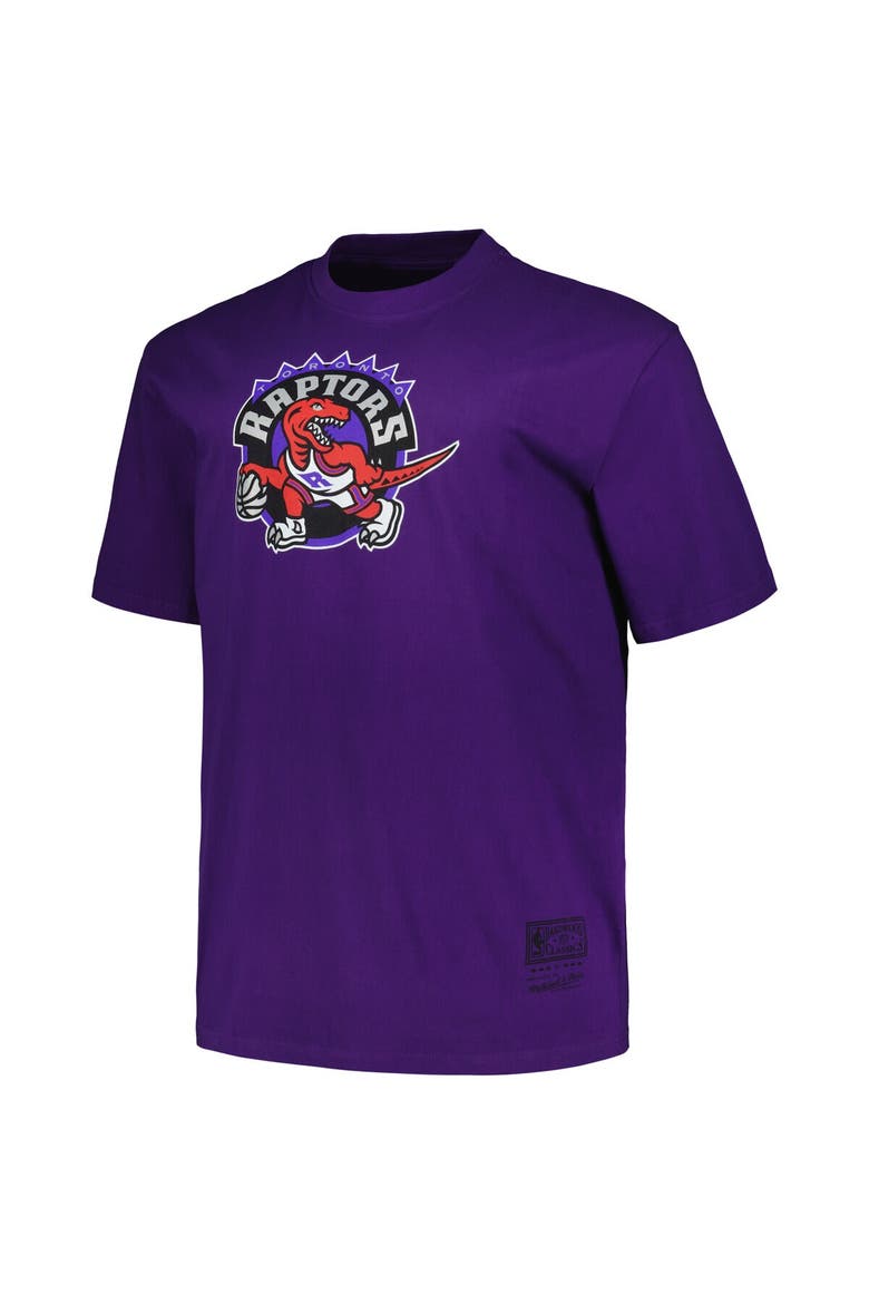 Men's Mitchell & Ness Purple Toronto Raptors Big & Tall Hardwood Classics Vintage Logo T-Shirt, Alternate, color, Purple