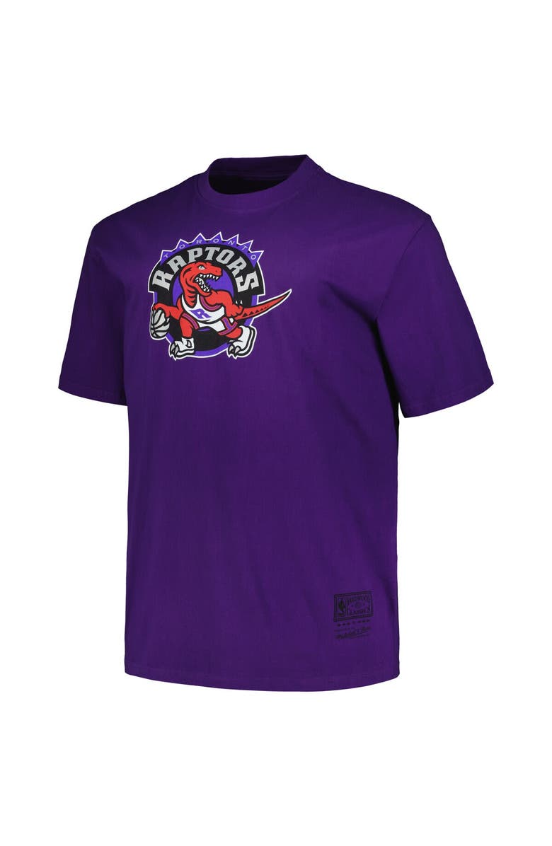 Mitchell & Ness Men's Mitchell & Ness Purple Toronto Raptors Big & Tall Hardwood Classics Vintage Logo T-Shirt, Alternate, color, 