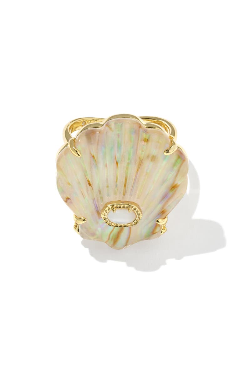 Lucia Shell Cocktail Ring, Alternate, color, GOLD IRIDESCENT ABALONE