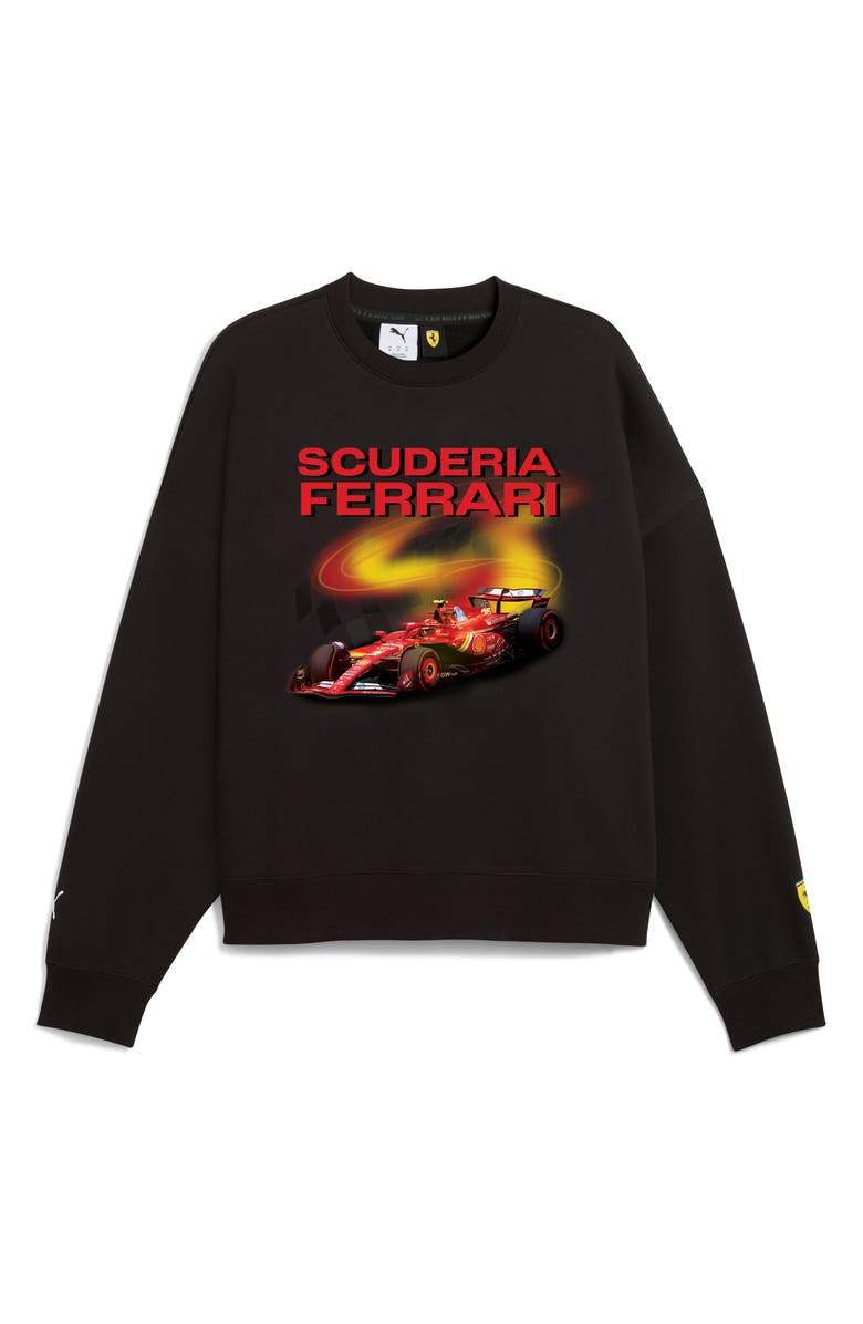 PUMA x Scuderia Ferrari Crewneck Sweatshirt, Alternate, color, Puma Black