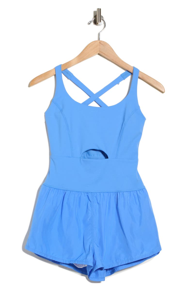 Free People FP Movement Righteous Runsie Romper, Alternate, color, Sapphire