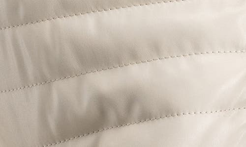 X-ray Xray Faux Fur Lining Quilted Faux Leather Jacket In Beige