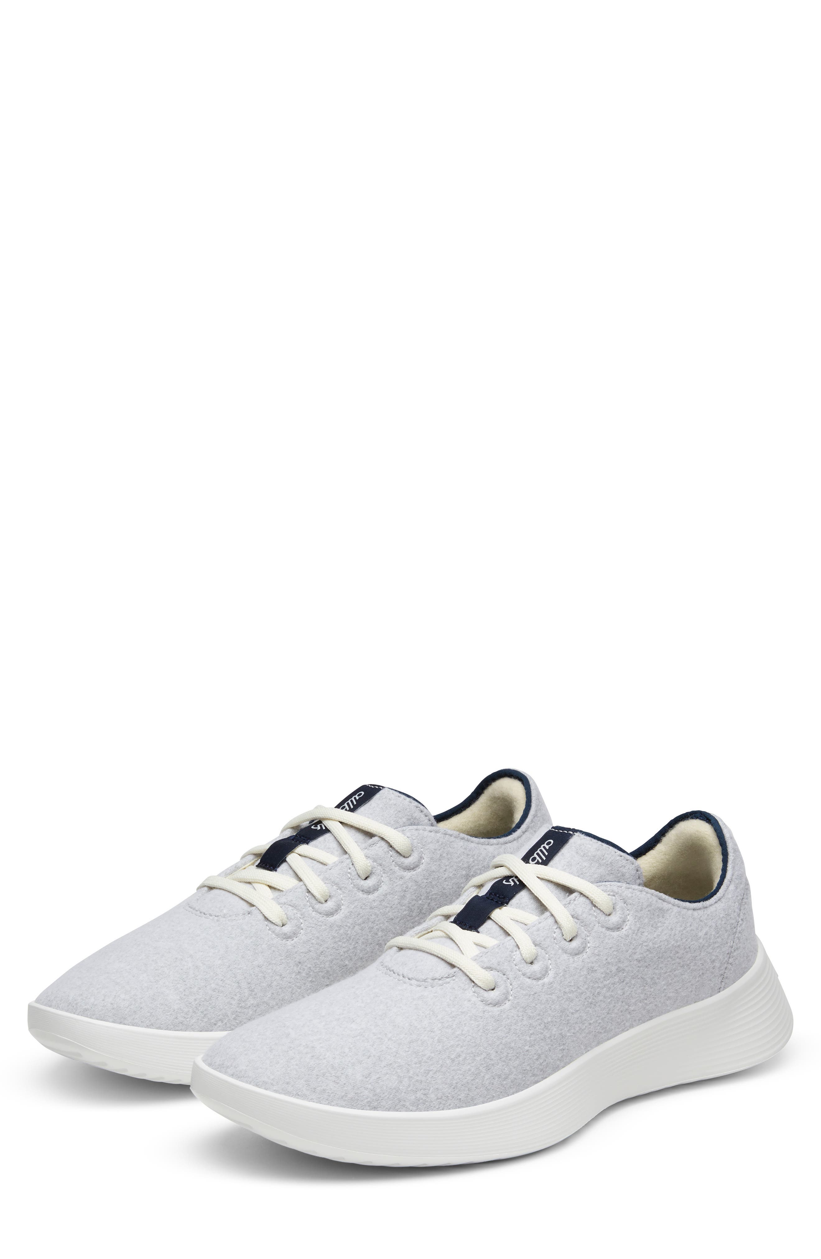 Allbirds Wool Runner Go Sneaker, Alternate, color, Light Grey/ True Navy