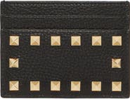 Valentino Garavani Rockstud Leather Card Holder