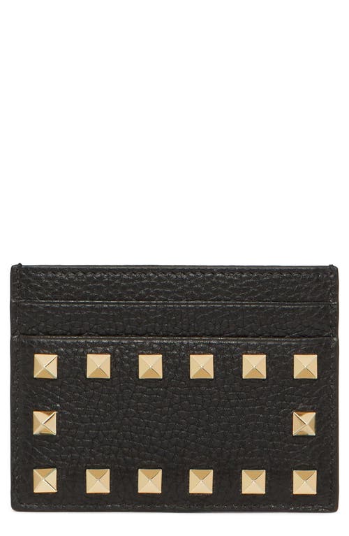 VALENTINO GARAVANI VALENTINO GARAVANI ROCKSTUD LEATHER CARD HOLDER 