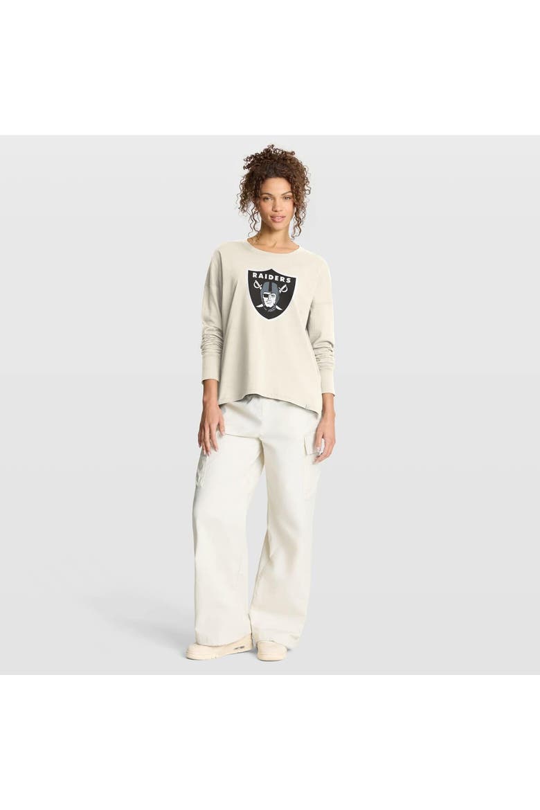 Women's Fanatics Cream Las Vegas Raiders Dove Legacy Long Sleeve T-Shirt, Alternate, color, Cream