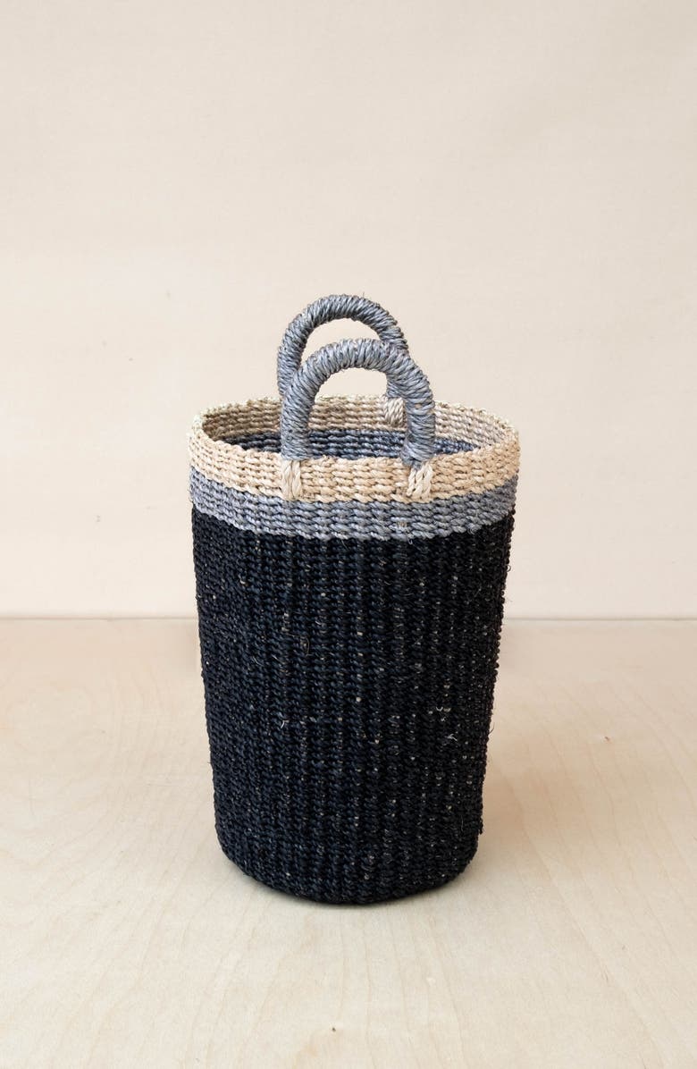 LIKHA Cylinder Vase Basket with Handles, Alternate, color, Black