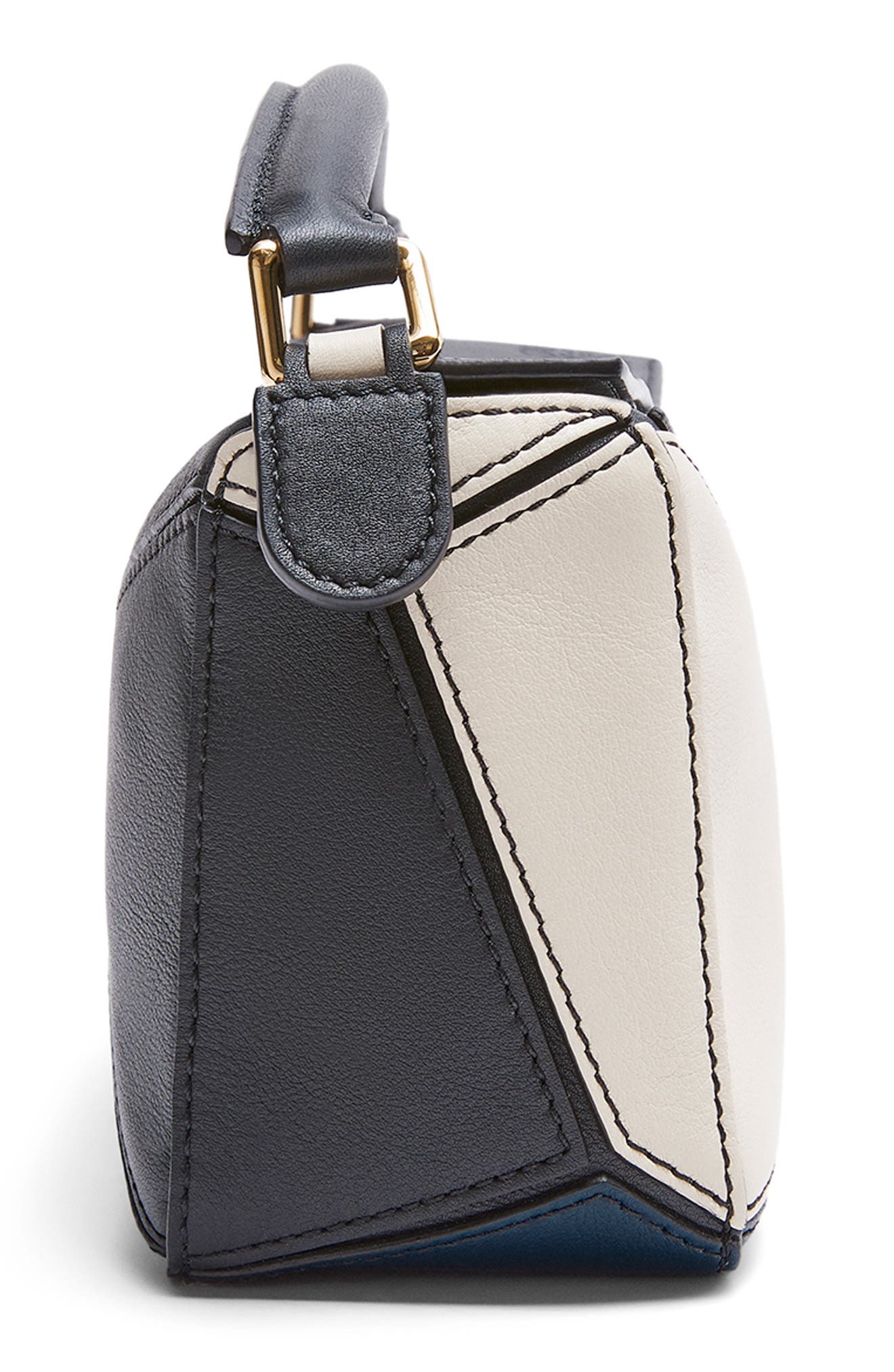 Loewe Mini Puzzle Colorblock Leather Bag, Alternate, color, 