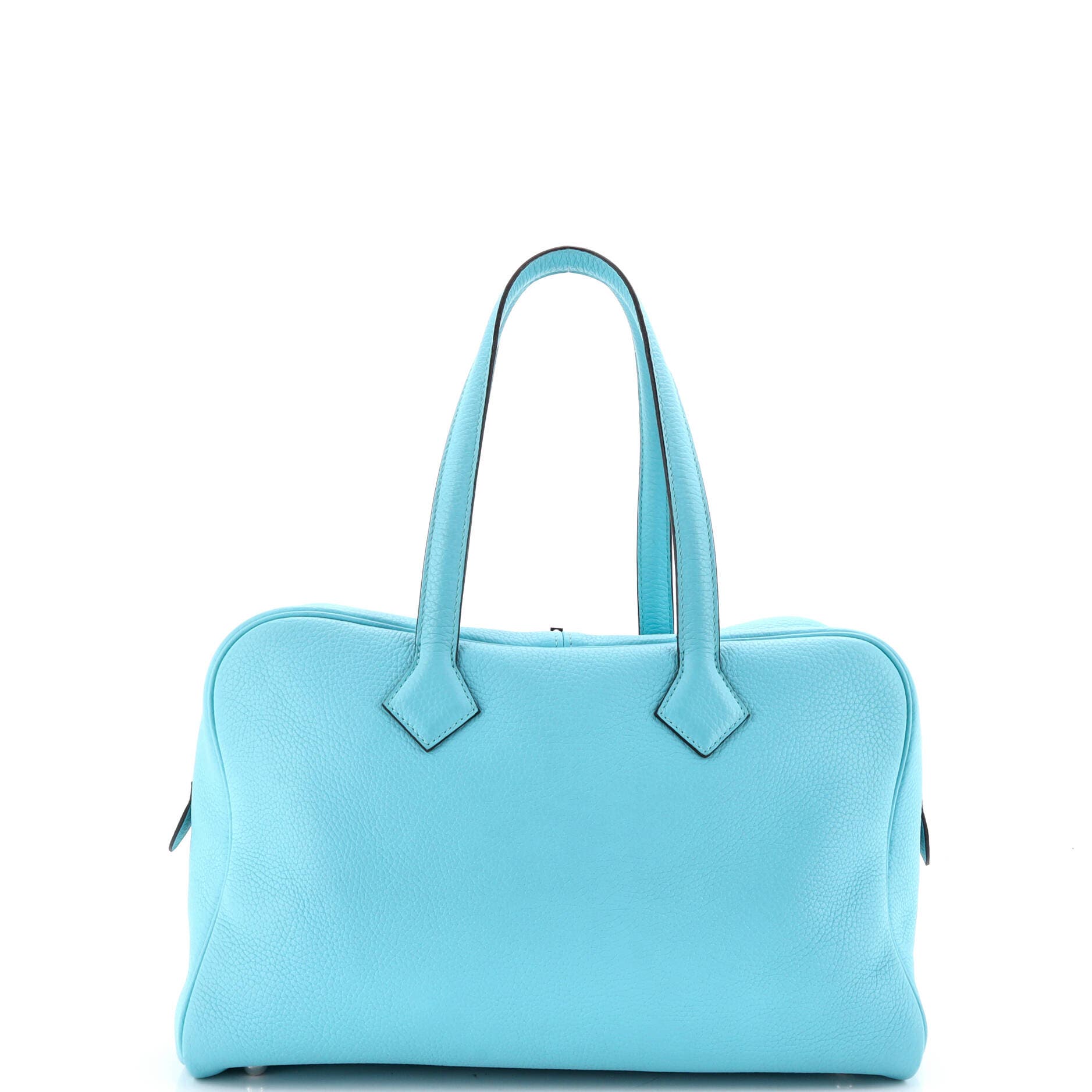 Pre-Owned Hermes Victoria II Bag Clemence 35, Alternate, color, Bleu Atoll