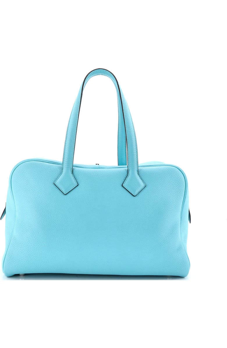 Pre-Owned Hermes Victoria II Bag Clemence 35, Alternate, color, Bleu Atoll