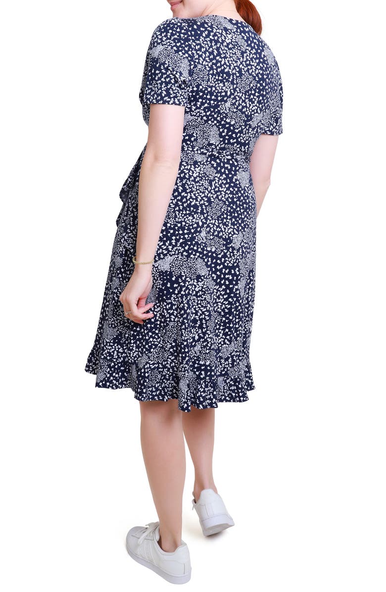 Ingrid & Isabel<sup>®</sup> Ingird & Isabel<sup>®</sup> Floral Maternity/Nursing Wrap Dress, Alternate, color, Navy Ditsy