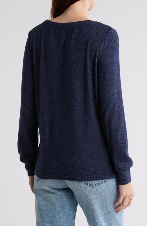By Design Mavis Zip Pocket Pullover In Navy