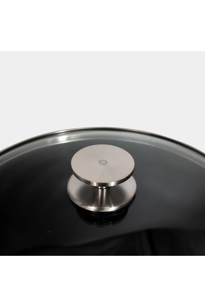 CHD Nonstick Stock Pot with Glass Lid, 8.5 qt, Alternate, color, Black