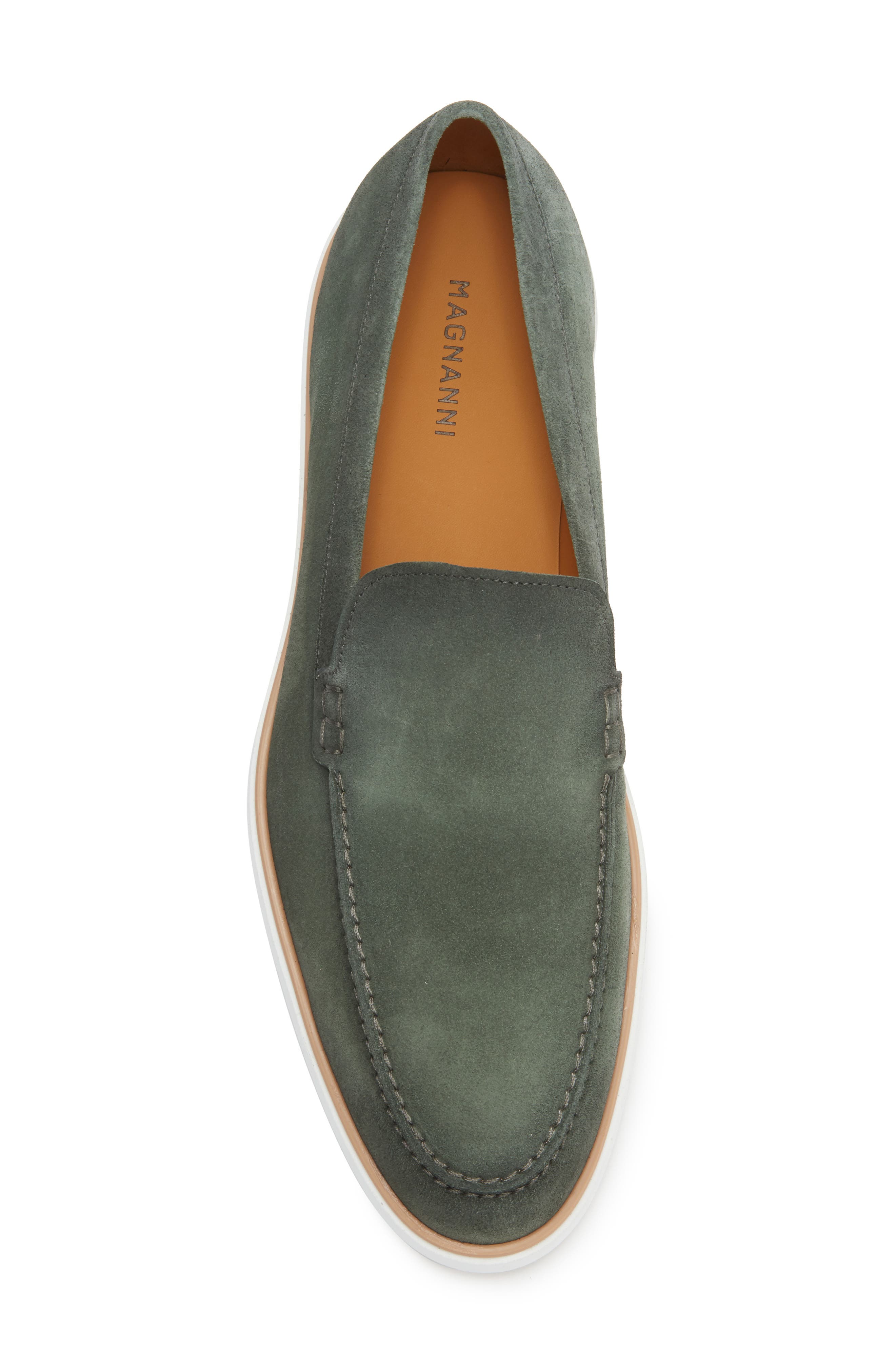 Suede Loafer, Alternate, color, GREEN