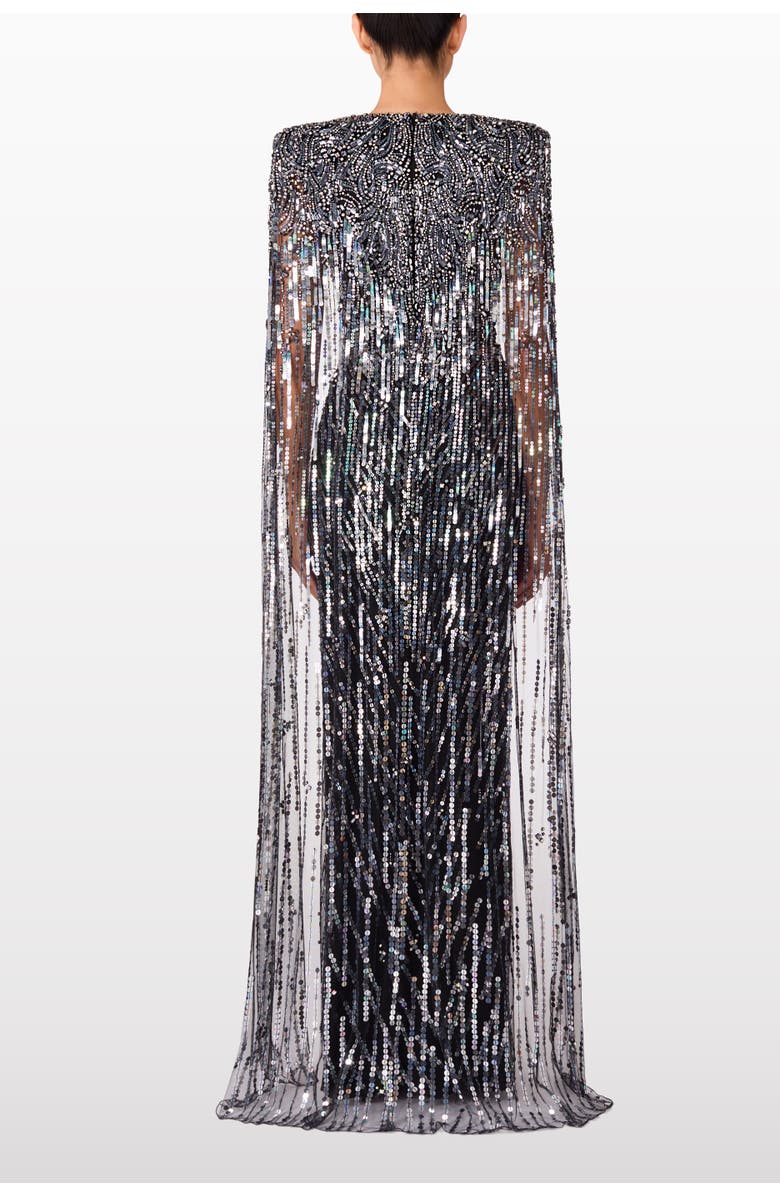 Jenny Packham Gold Rush Gown, Alternate, color, Liquorice