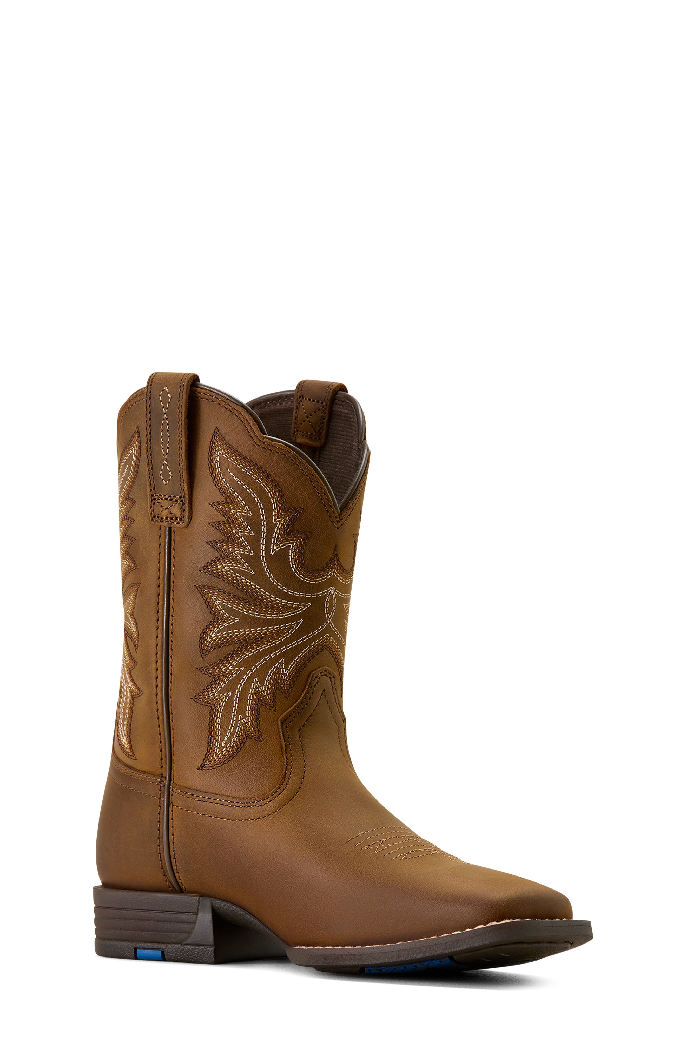 Ariat Kids' Westwood Wide Square Toe Western Boot, Main, color, Distressed Brown