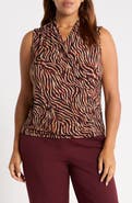 Anne Klein Faux Wrap Sleeveless Top