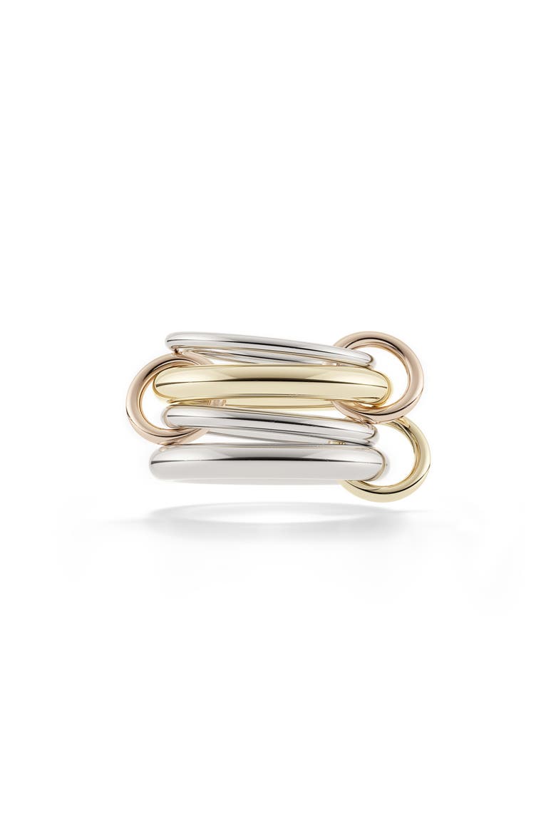Cici Linked RIngs, Alternate, color, YELLOW GOLD/ ROSE GOLD