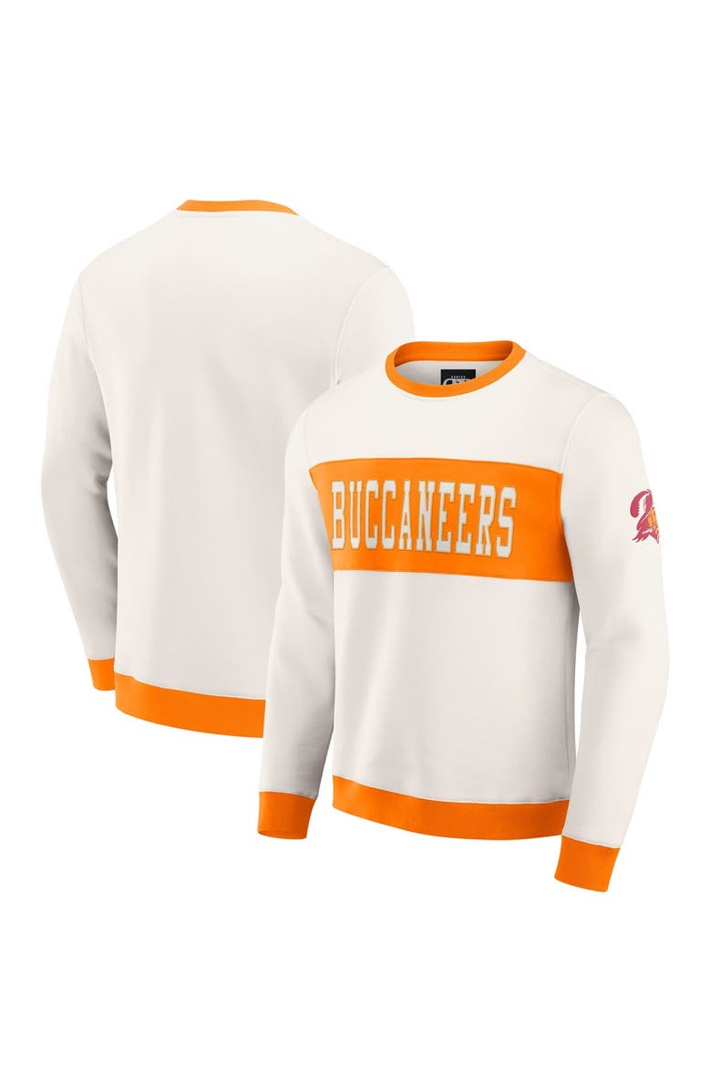 Darius Rucker Collection by Fanatics Men's Darius Rucker Collection by Fanatics Cream Tampa Bay Buccaneers Colorblock Pullover Sweatshirt, Main, color, Cream
